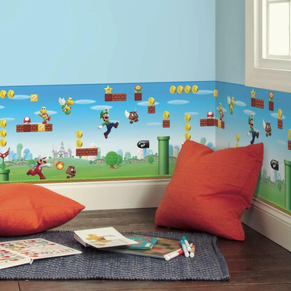 Roommates Super Mario Peel And Stick Wallpaper Border